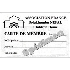 Carte de membre Verso