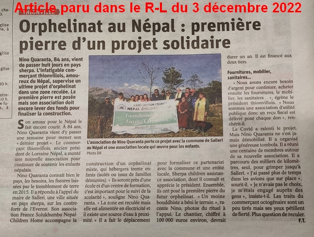 Article paru dans Le Républicain lorrain du 3 décembre 2022 1/6 Article paru dans Le Républicain lorrain du 3 décembre 2022 1/6